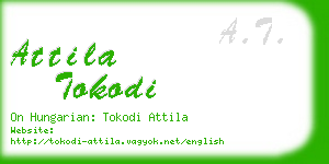 attila tokodi business card